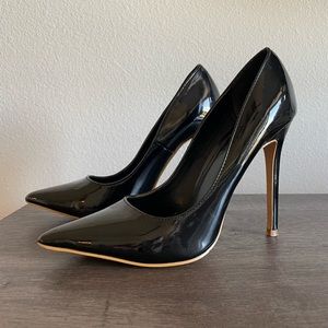 Black Patent Stiletto Heels